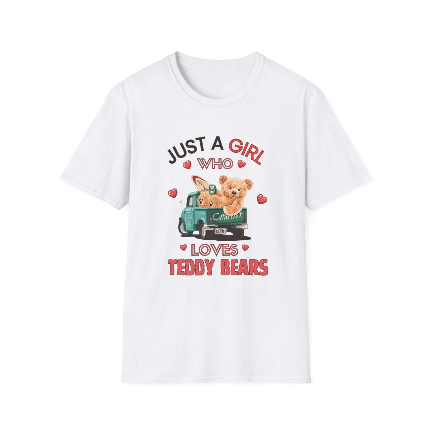 Just a Girl Teddy Bears, Unisex Softstyle T-Shirt