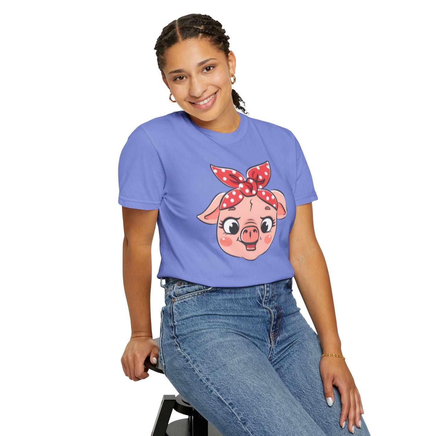 Cute Momma Pig, Unisex Garment-Dyed T-shirt