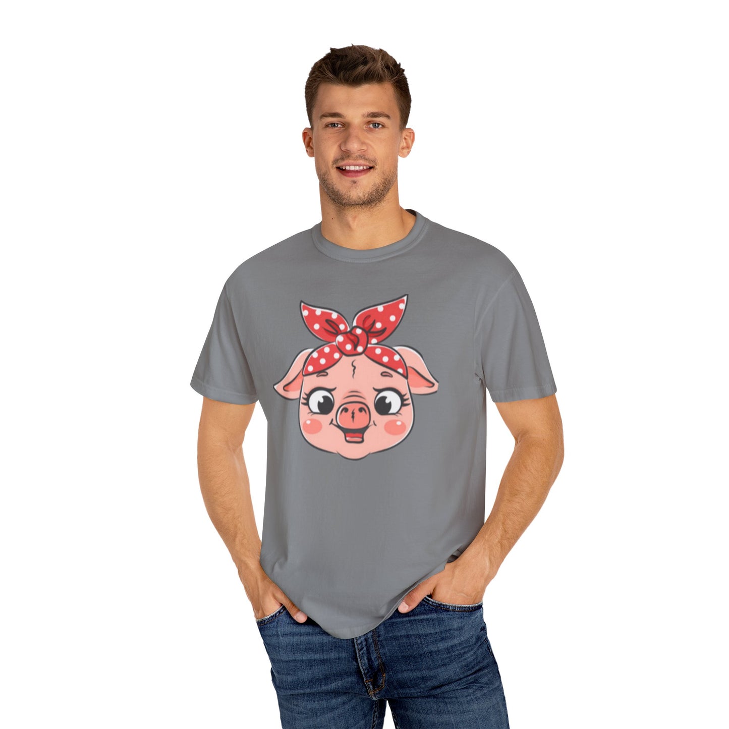 Cute Momma Pig, Unisex Garment-Dyed T-shirt