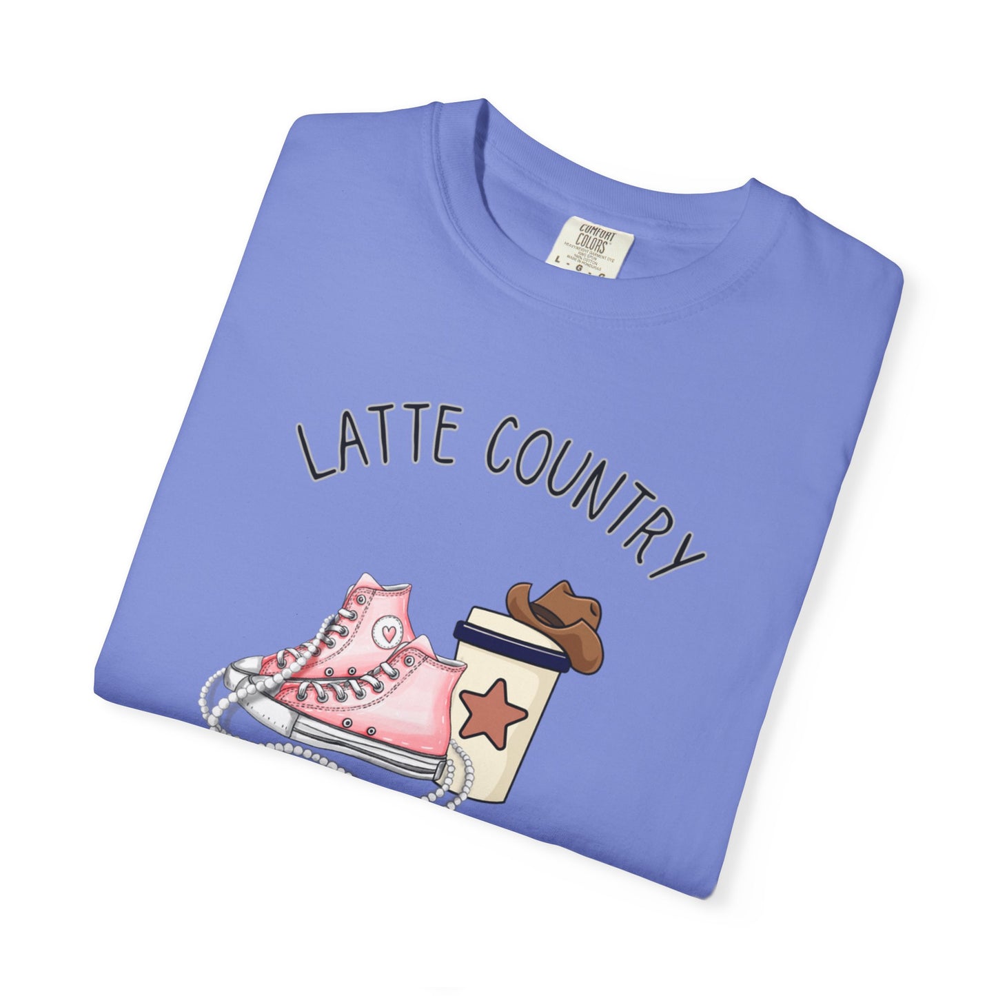 Kinda Country Latte Boujee, Unisex Garment-Dyed T-shirt