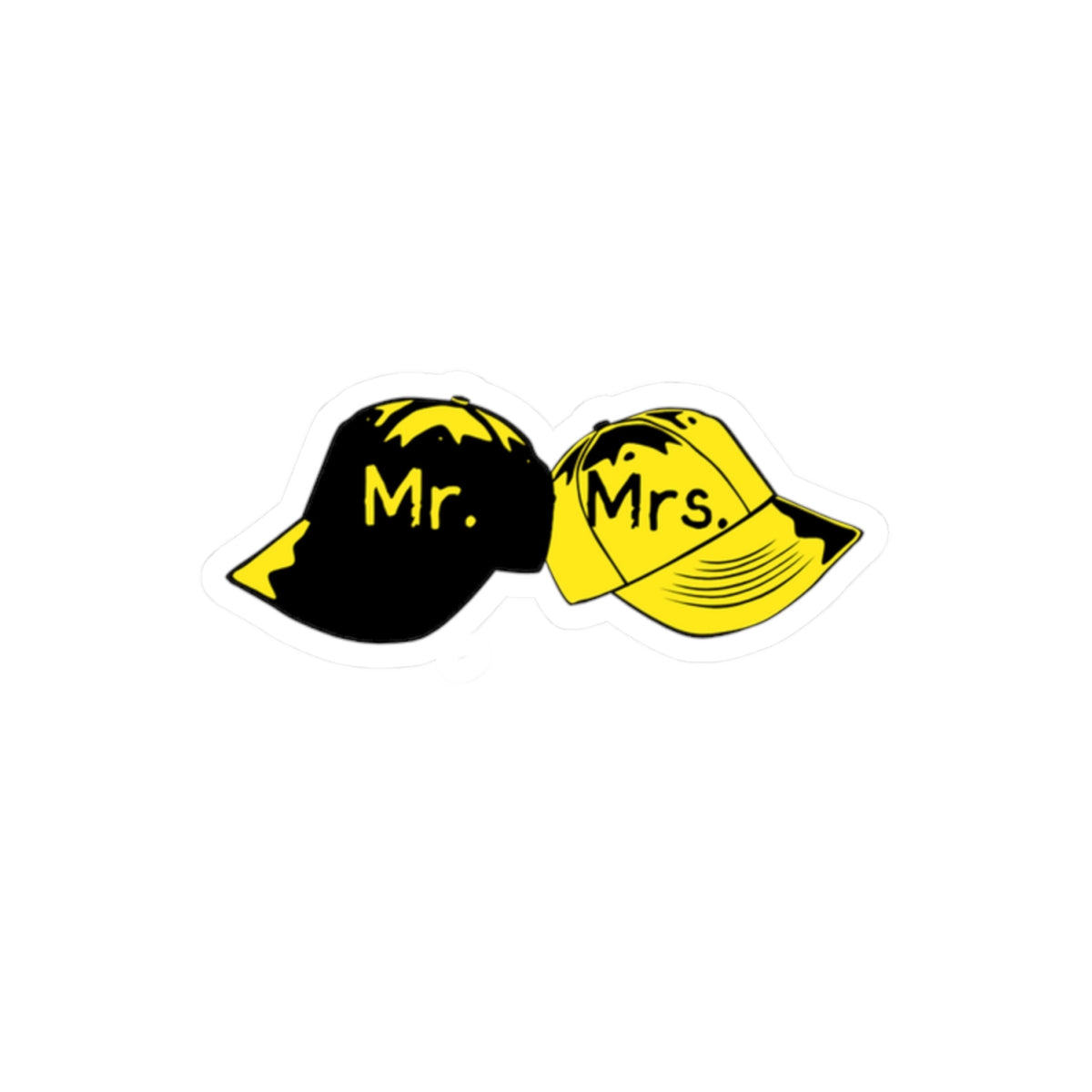 Mr & Mrs Steeler Football, Kiss-Cut Stickers