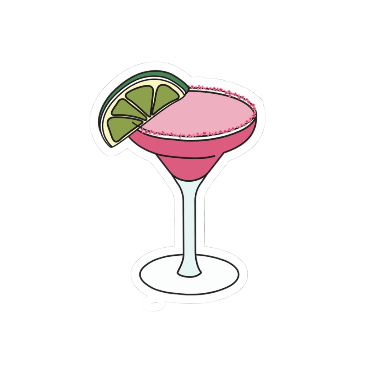Margarita Glass, Kiss-Cut Stickers