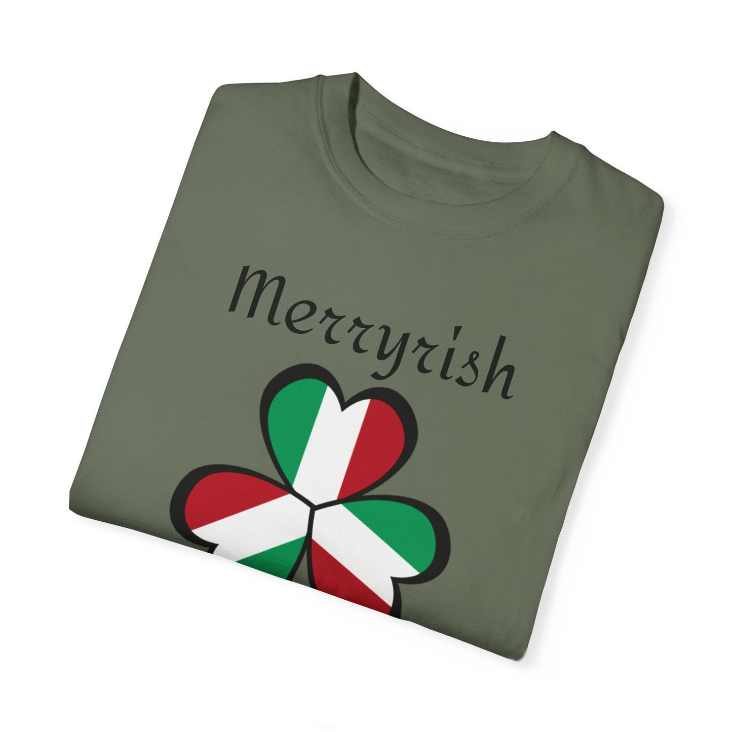 Merryirish Christmas, Unisex Garment-Dyed T-shirt