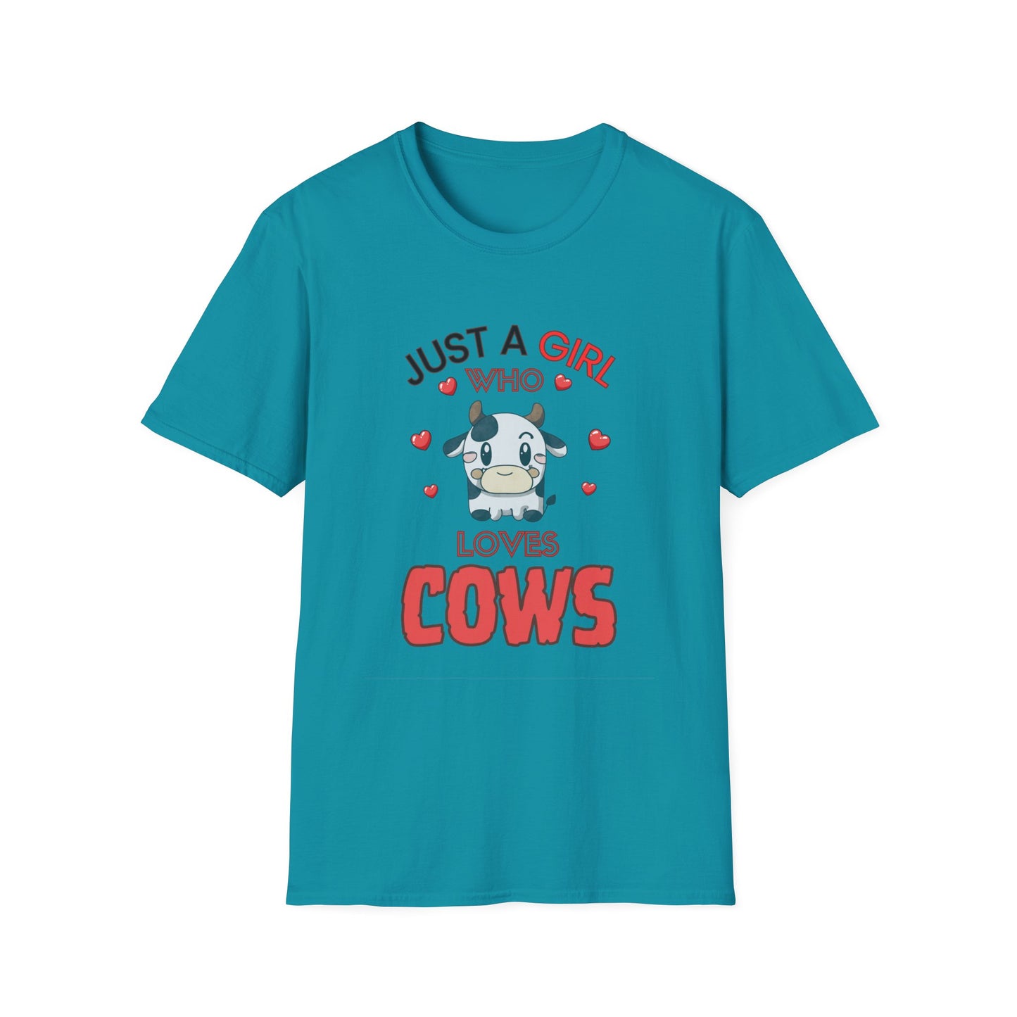 Just a Girl Cows, Unisex Softstyle T-Shirt