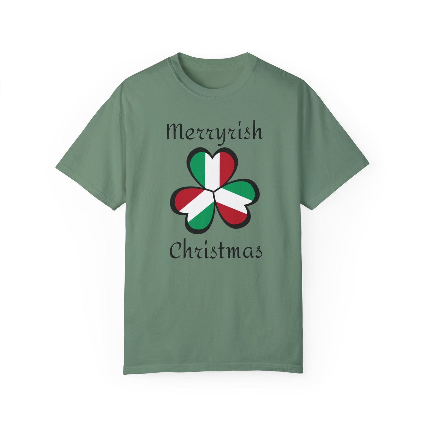Merryirish Christmas, Unisex Garment-Dyed T-shirt