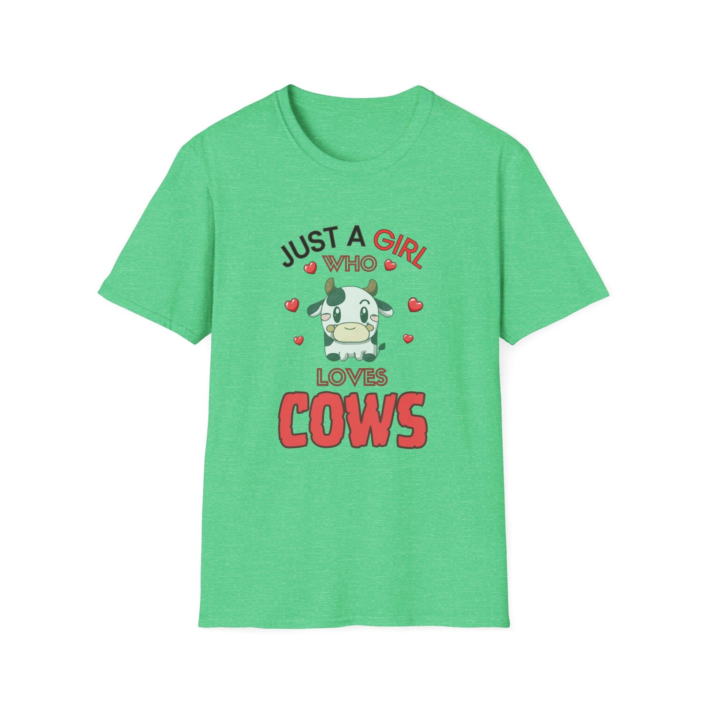 Just a Girl Cows, Unisex Softstyle T-Shirt