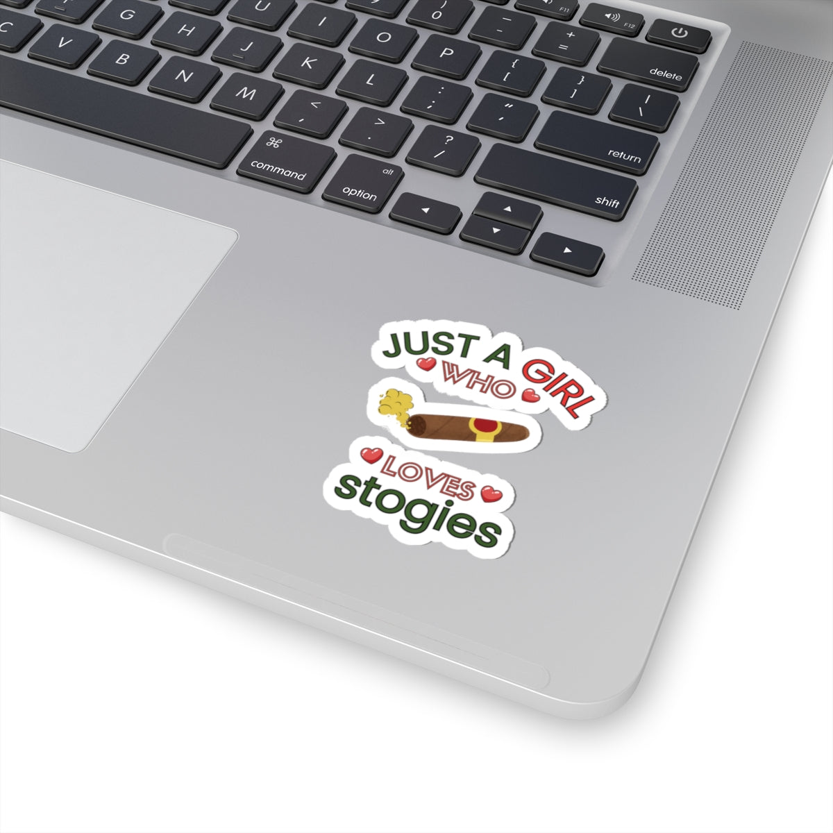 Just a Girl Cigars, Stokgies-Kiss Cut Stickers
