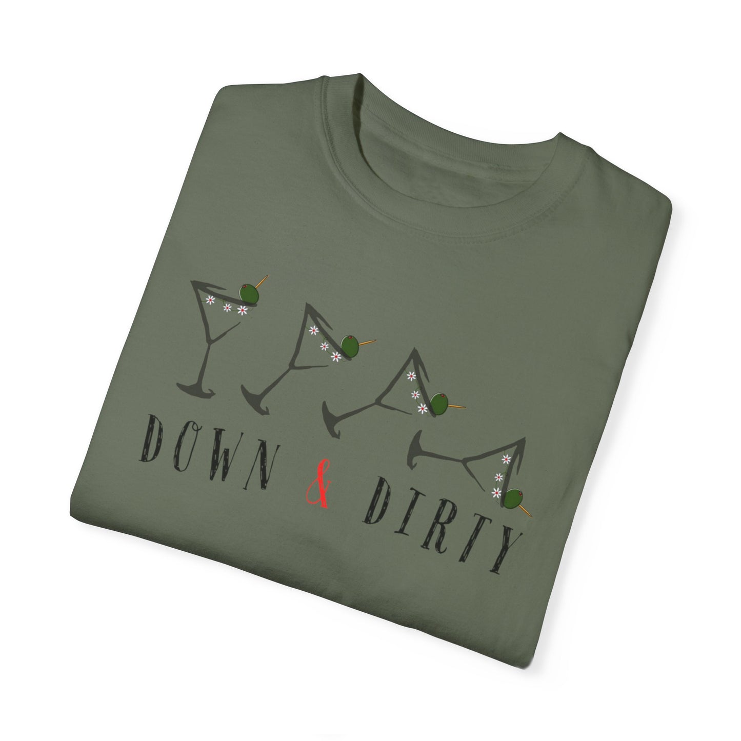 Down and Dirty Martini, Unisex Garment-Dyed T-shirt