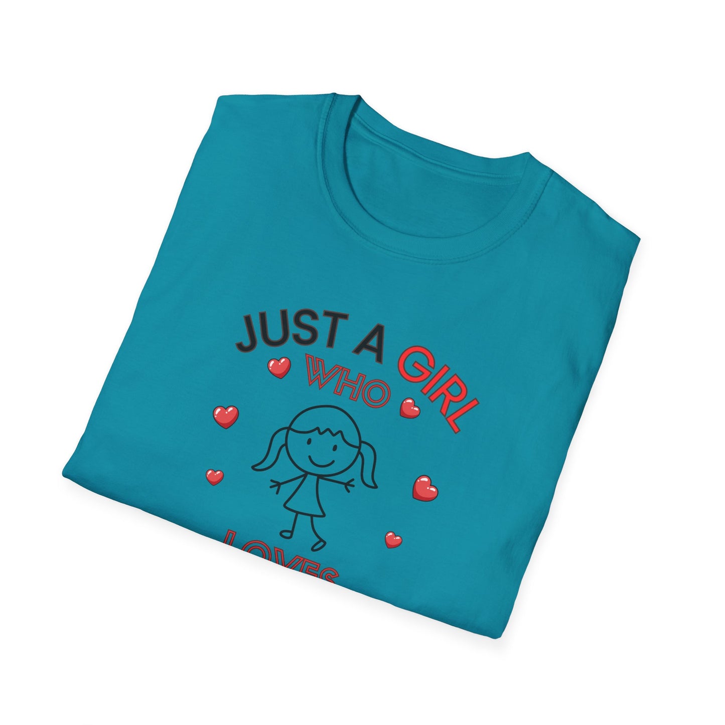 Just a Girl Dogs, Unisex Softstyle T-Shirt