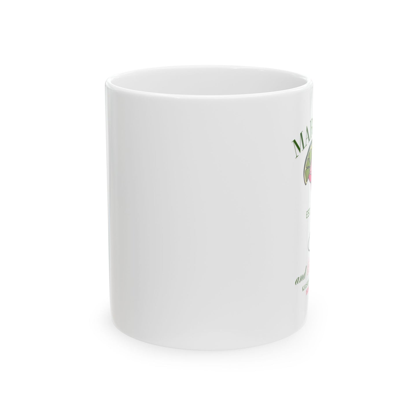 Marriage and Margaritas Wedding Ceramic Mug,