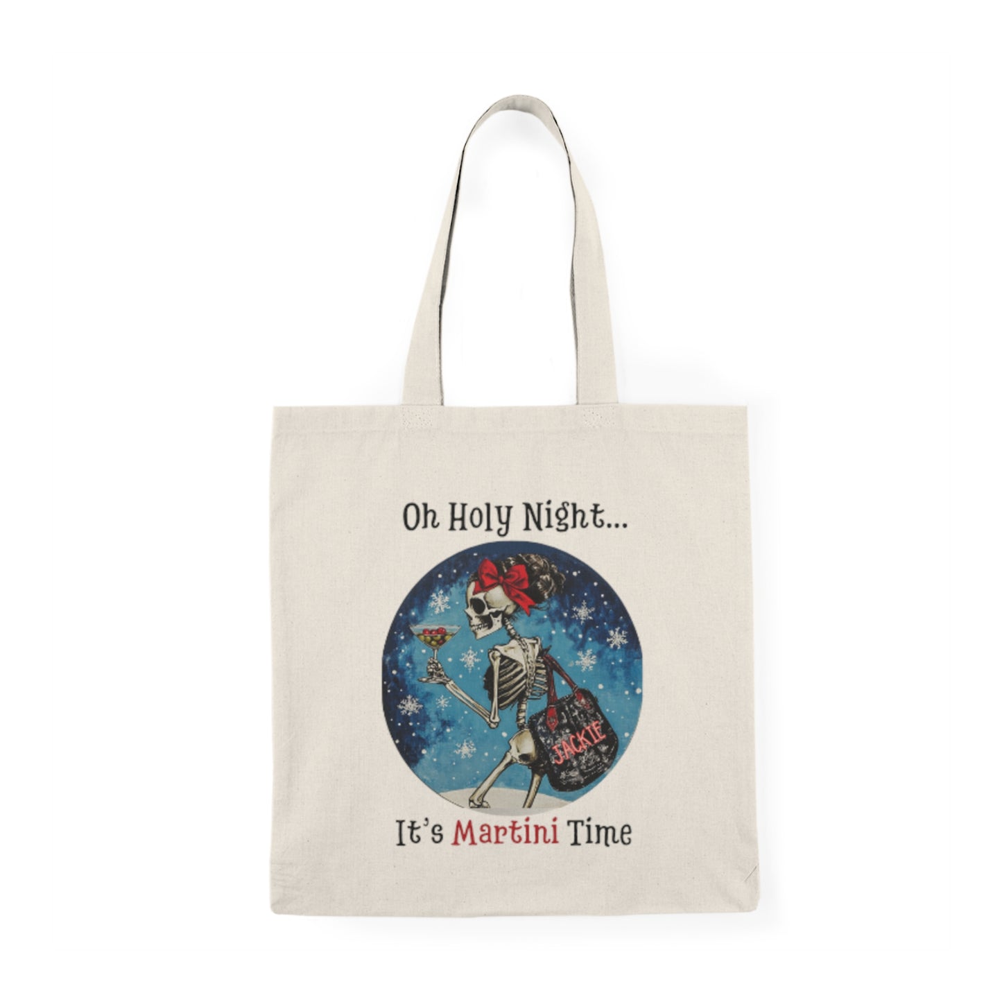 Skeleton Martini Time Coffee Book Tote Bag