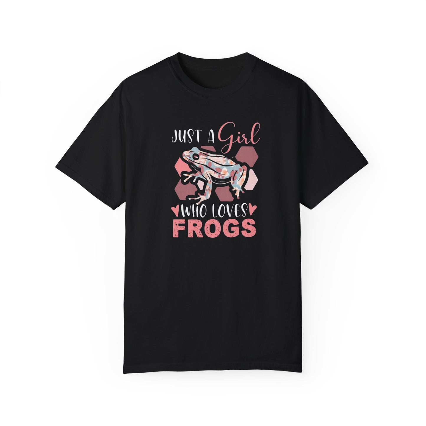 Just a Girl Who Loves Frogs, Unisex Garment-Dyed T-shirt