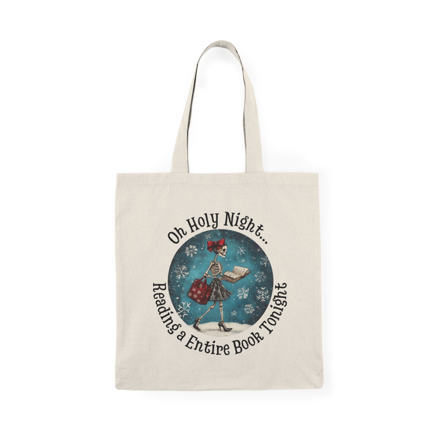 Skeleton Coffe Book Lover Natural Tote Bag
