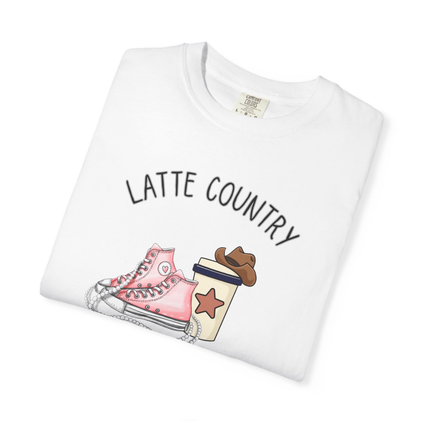 Kinda Country Latte Boujee, Unisex Garment-Dyed T-shirt