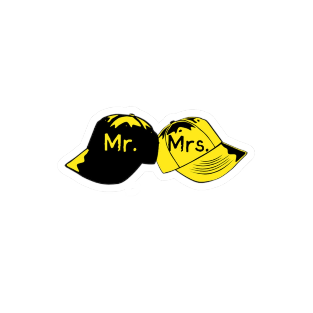 Mr & Mrs Steeler Football, Kiss-Cut Stickers