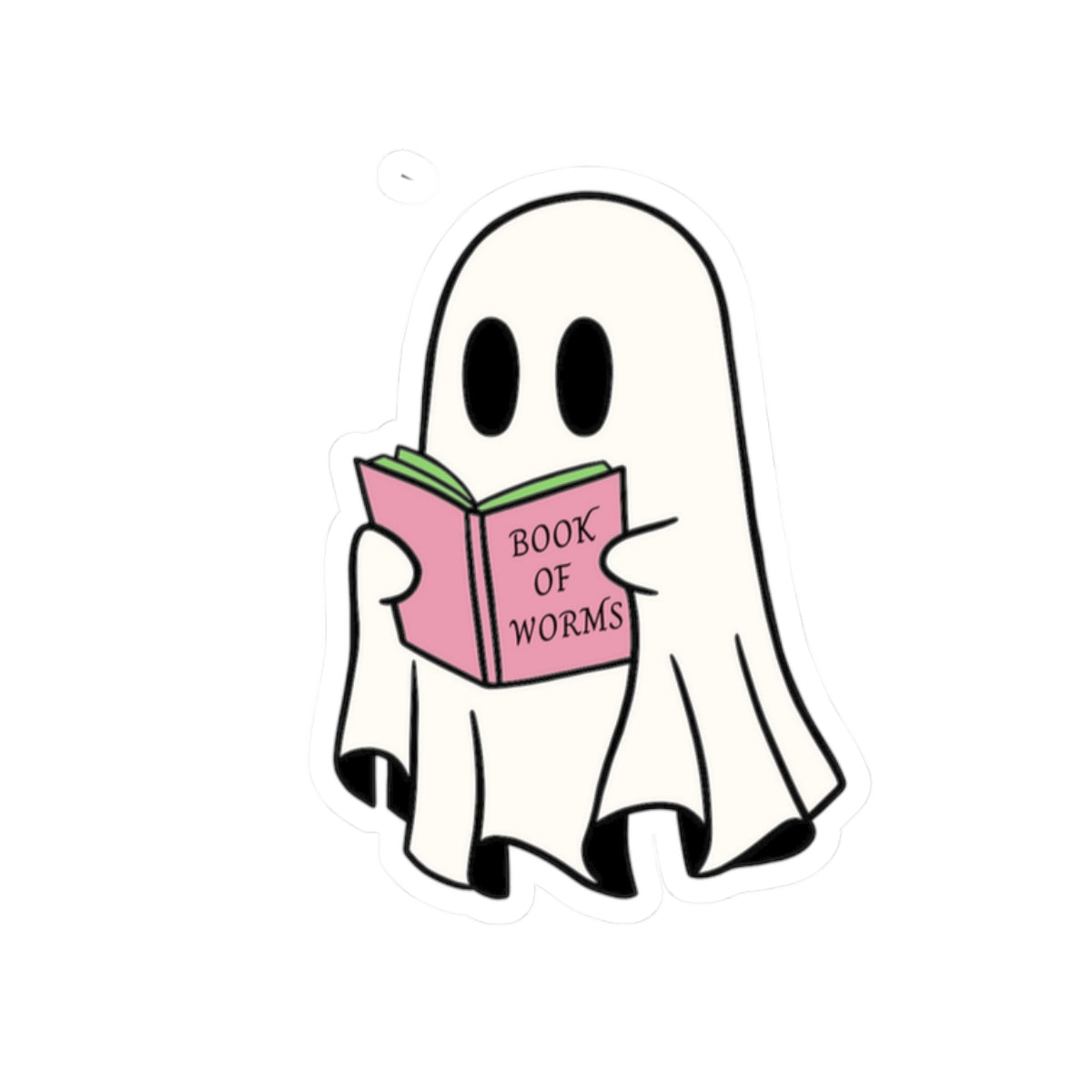 Ghost Book Boo, Kiss-Cut Stickers