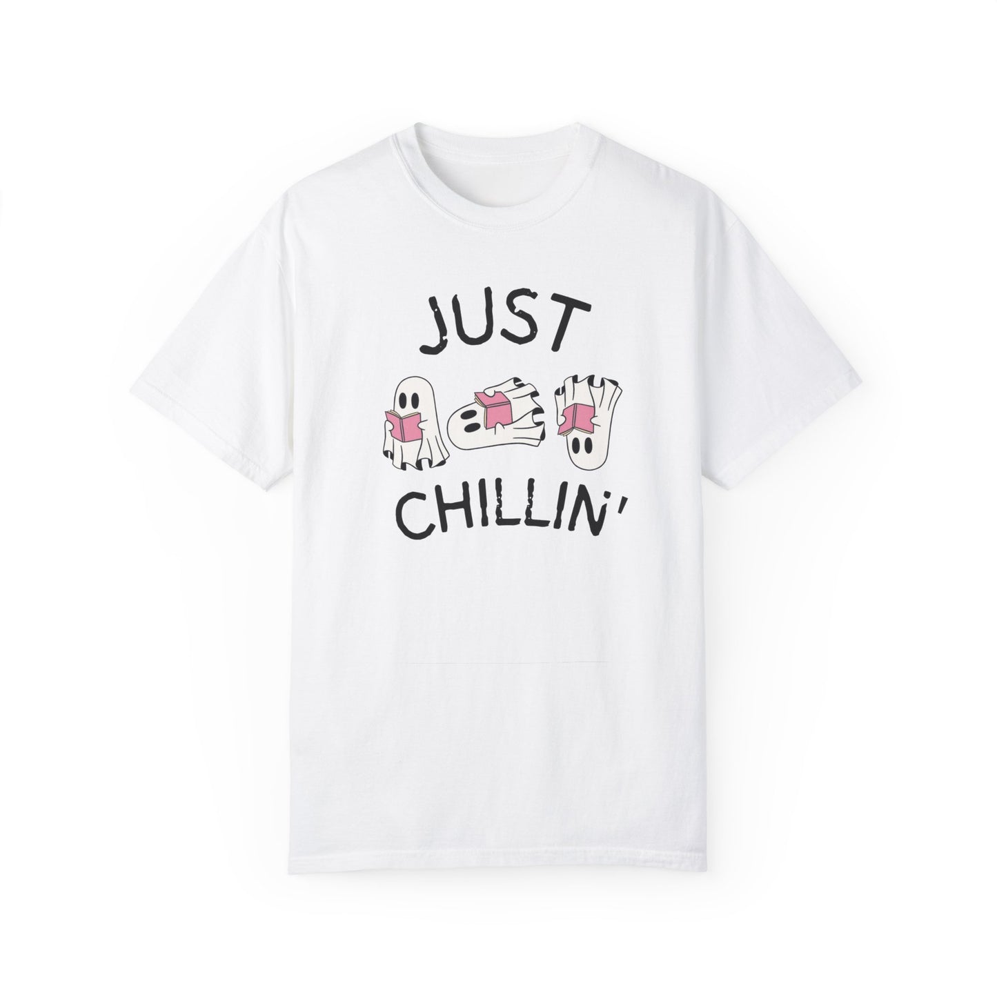 Just Chillin Book Lover ghost T-shirt