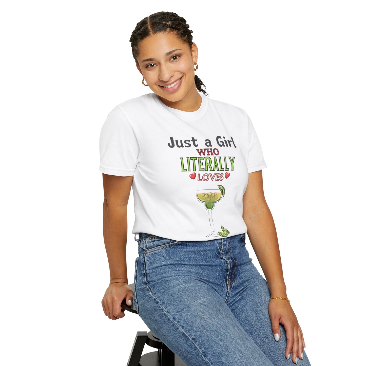 Just a Girl Margaritas, Unisex Garment-Dyed T-shirt