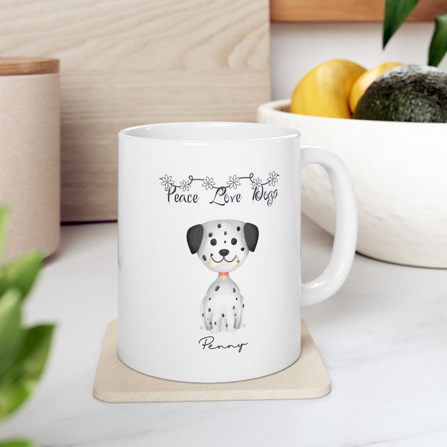 Peace and Love Collection , Dogs, 15 oz. Mug,