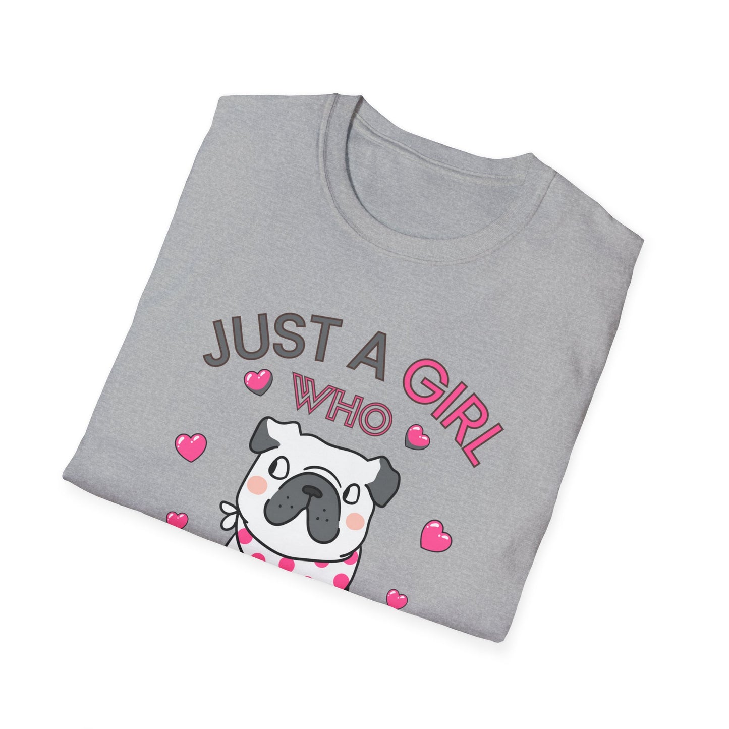 Just a Girl Dogs, Unisex Softstyle T-Shirt