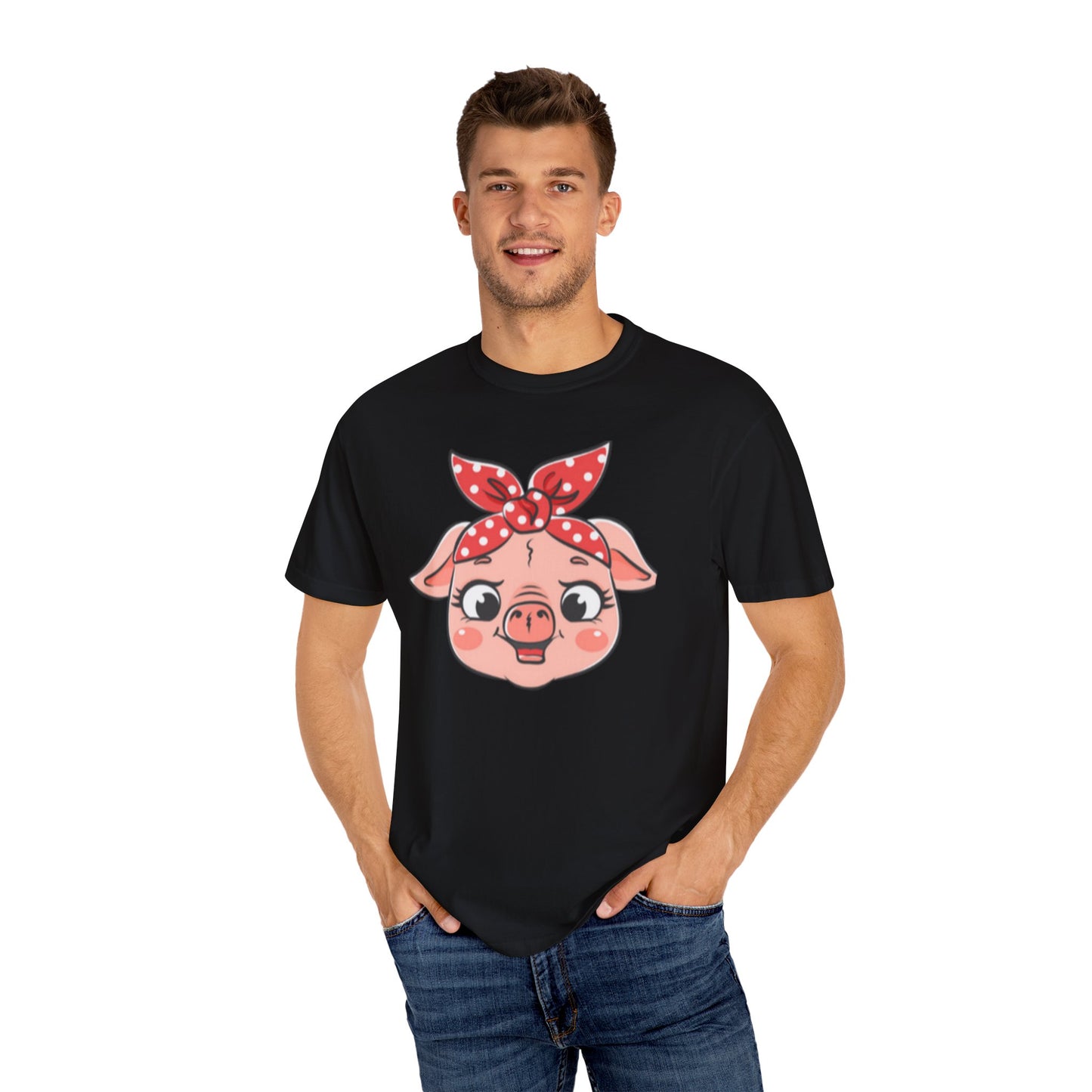 Cute Momma Pig, Unisex Garment-Dyed T-shirt