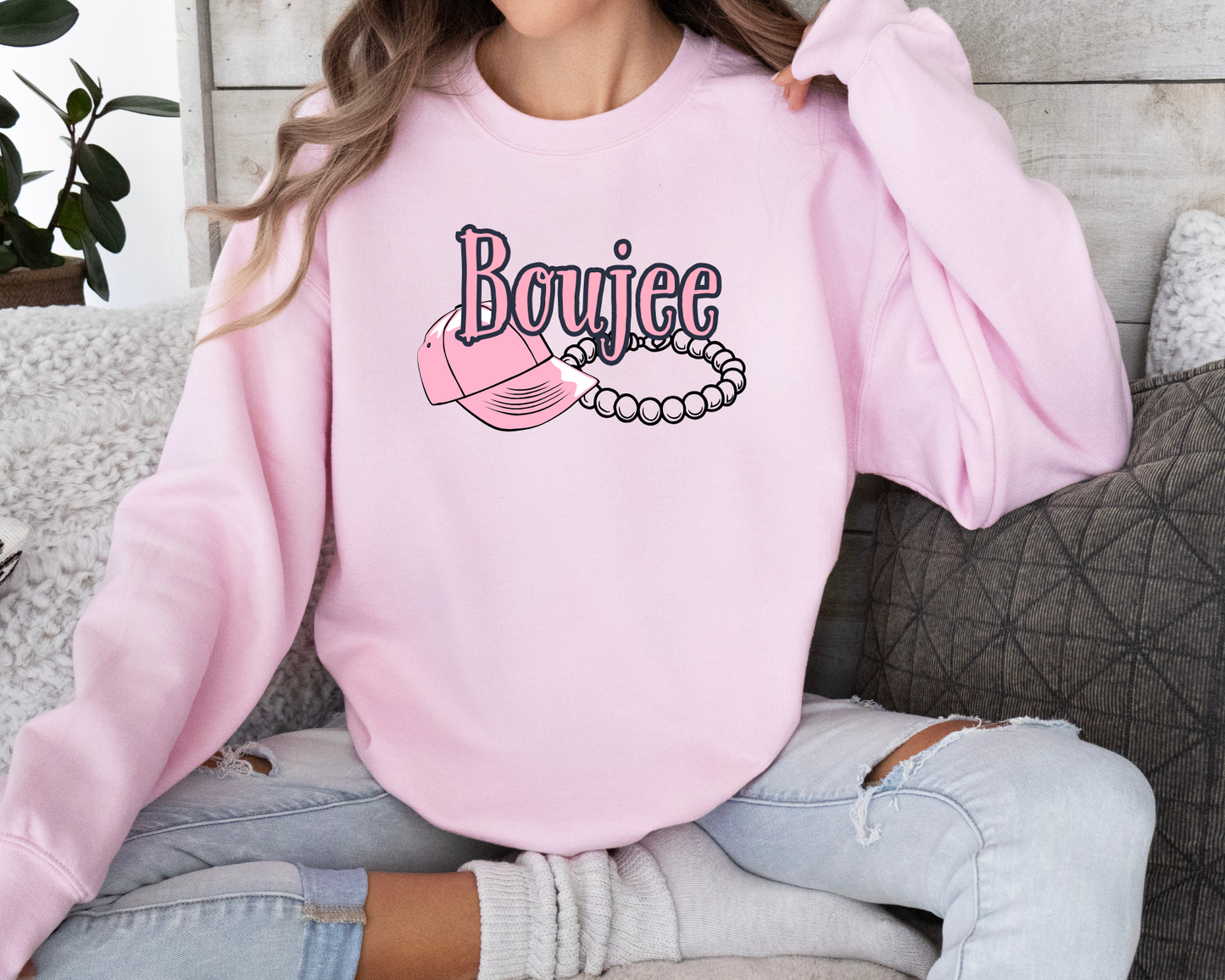 Boujee Sweatshirt, Pearls and Boujee Gift