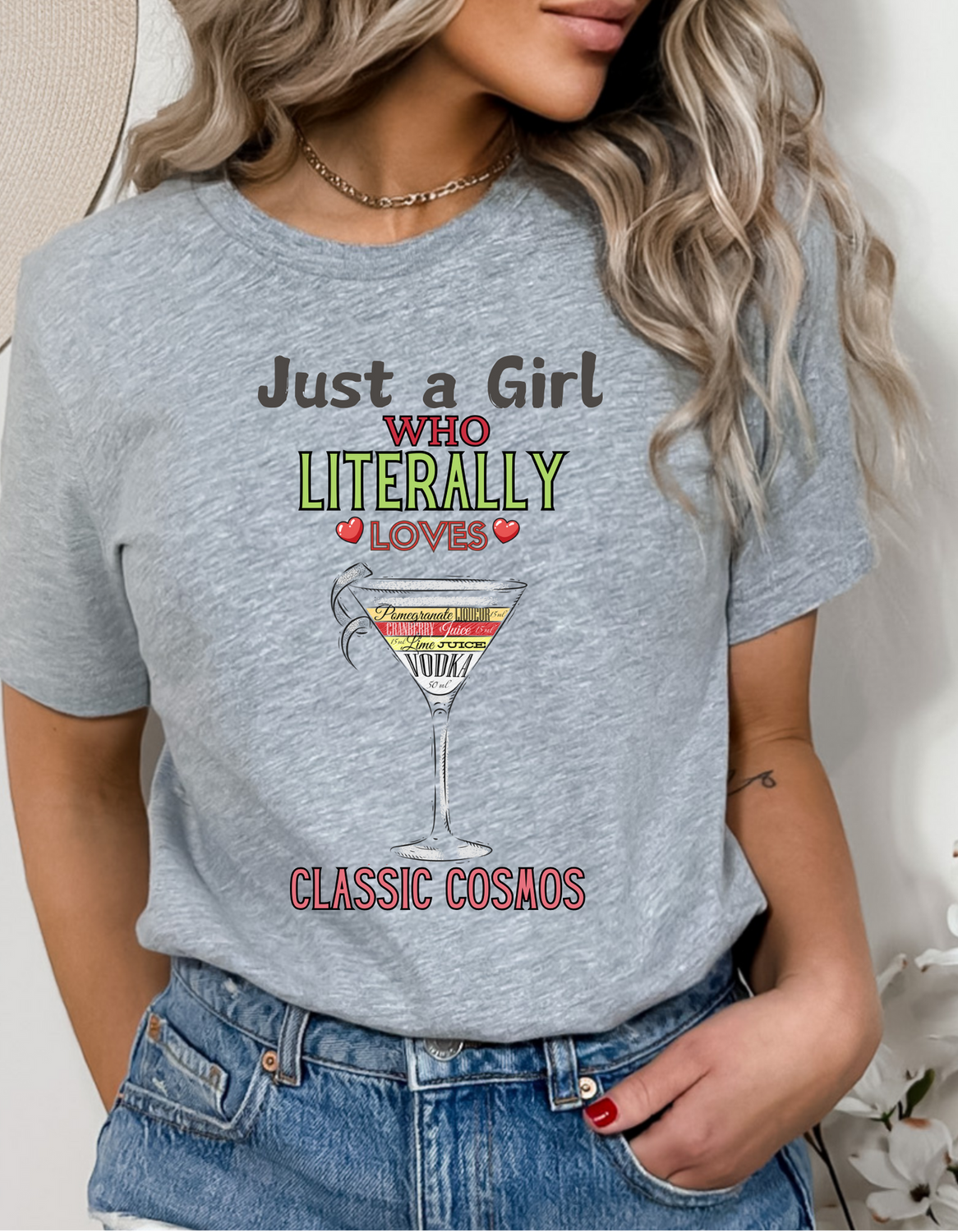 Just a Girl who Loves Cosmos, Garment-Dyed T-shirt
