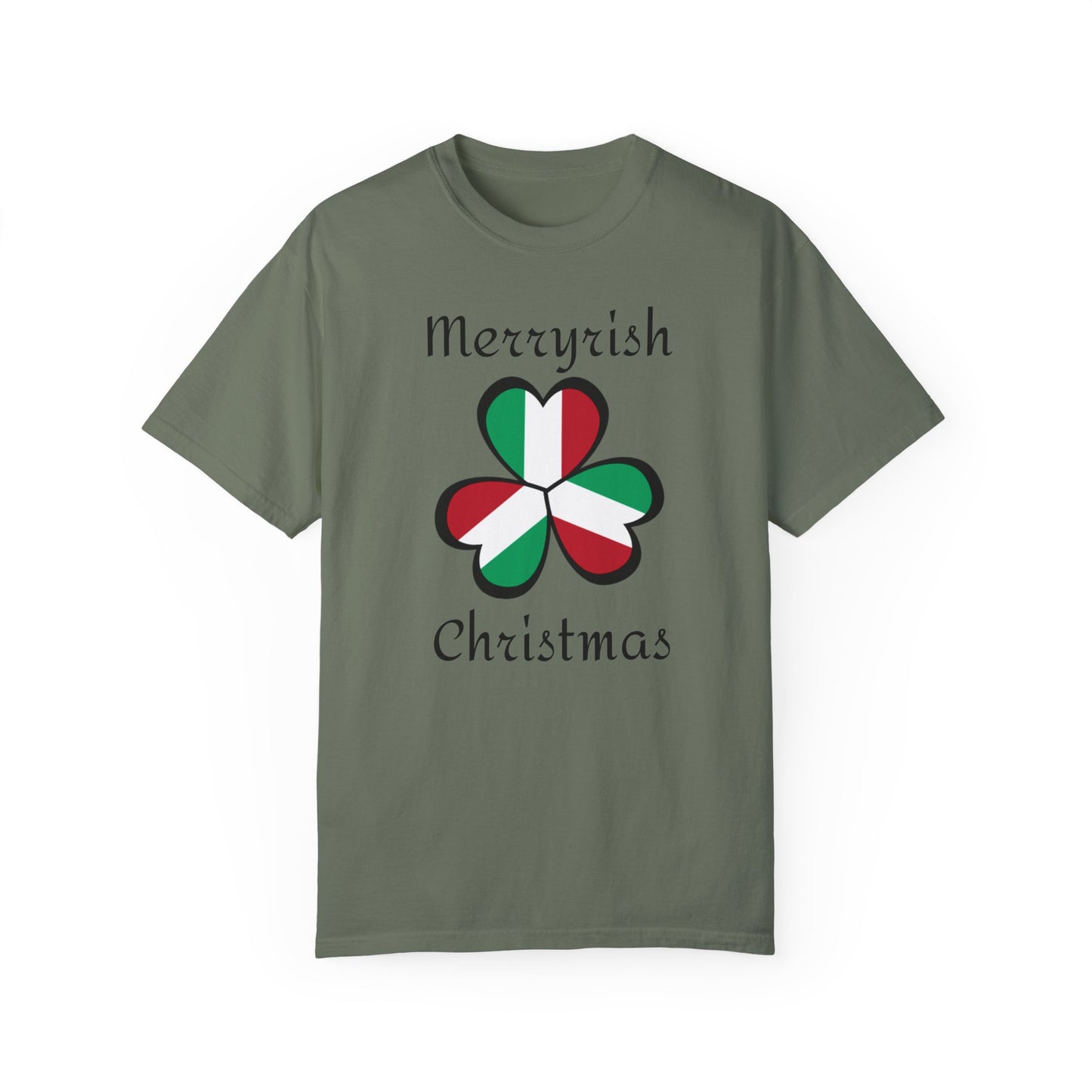 Merryirish Christmas, Unisex Garment-Dyed T-shirt