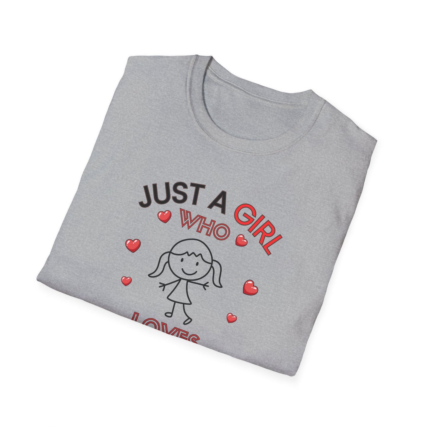 Just a Girl Dogs, Unisex Softstyle T-Shirt