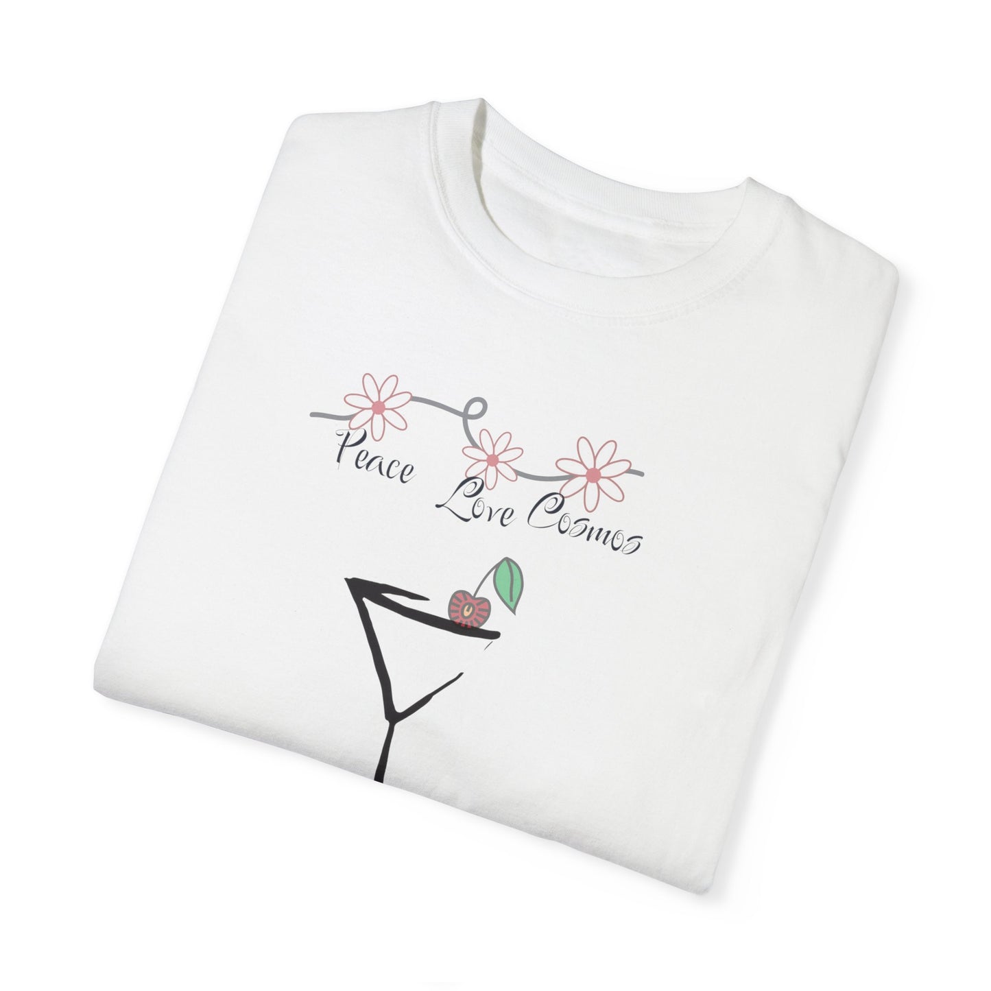 Peace, Love and Cosmos, Unisex Garment-Dyed T-shirt