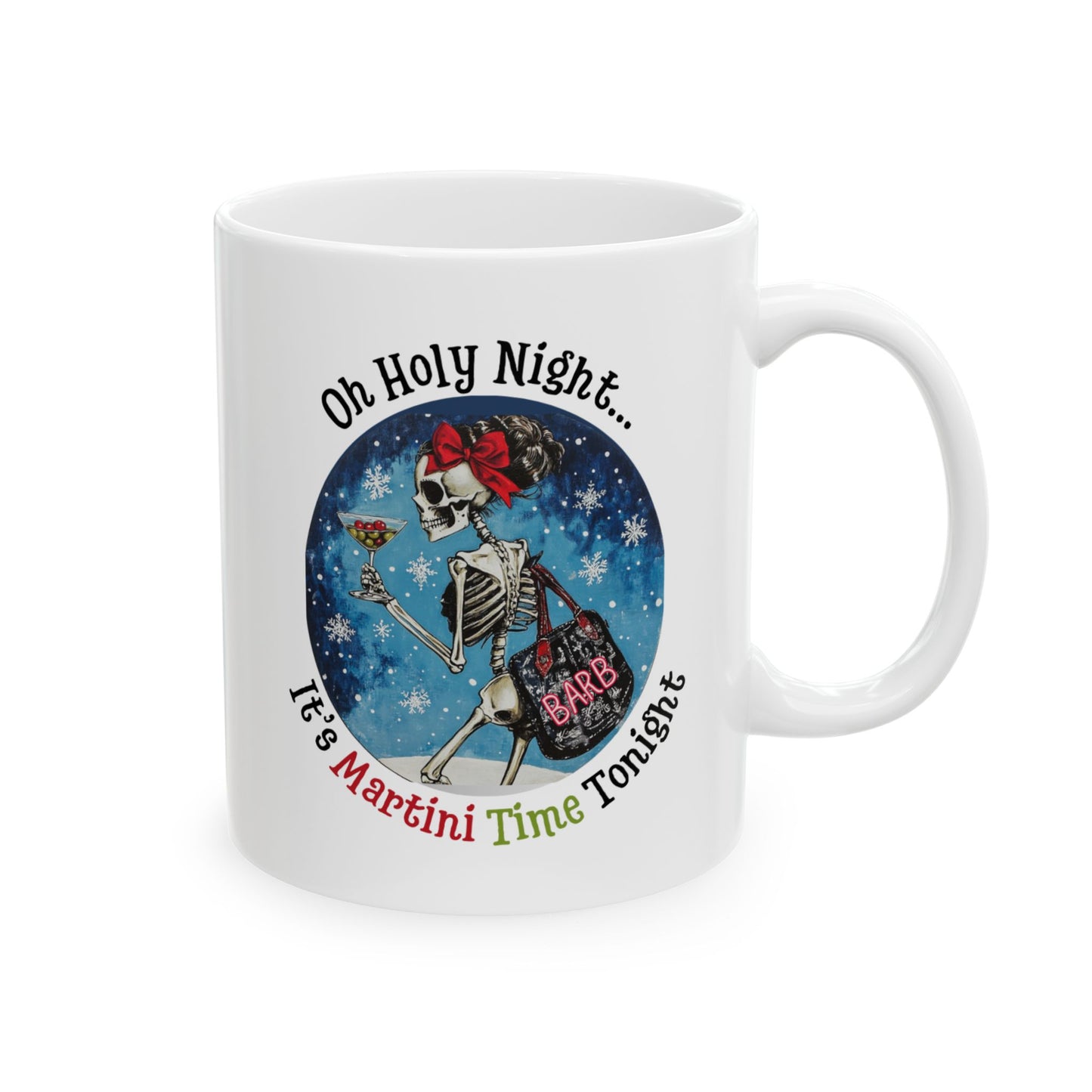 Skeleton Martini Coffee Book lover Ceramic Mug,