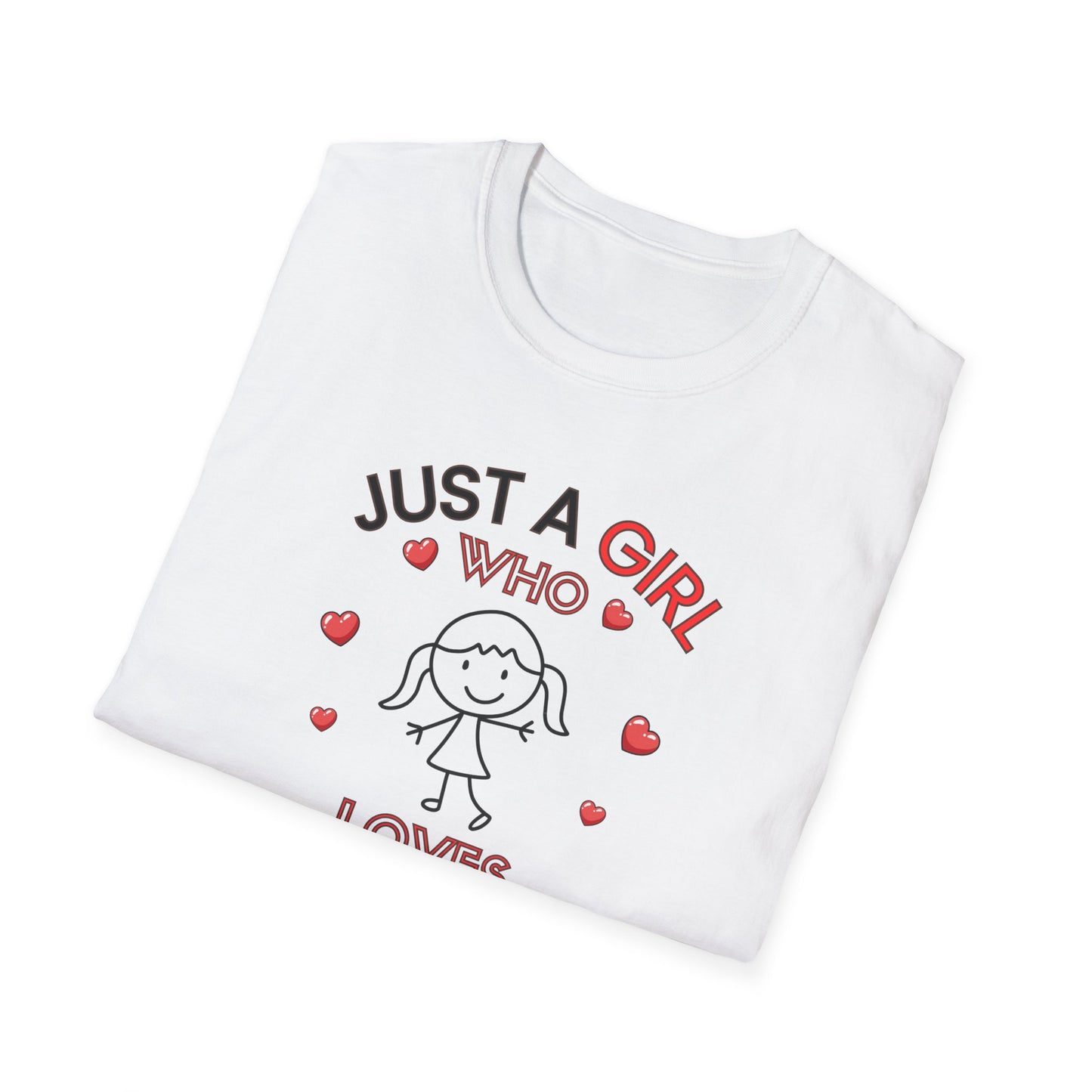 Just a Girl Dogs, Unisex Softstyle T-Shirt