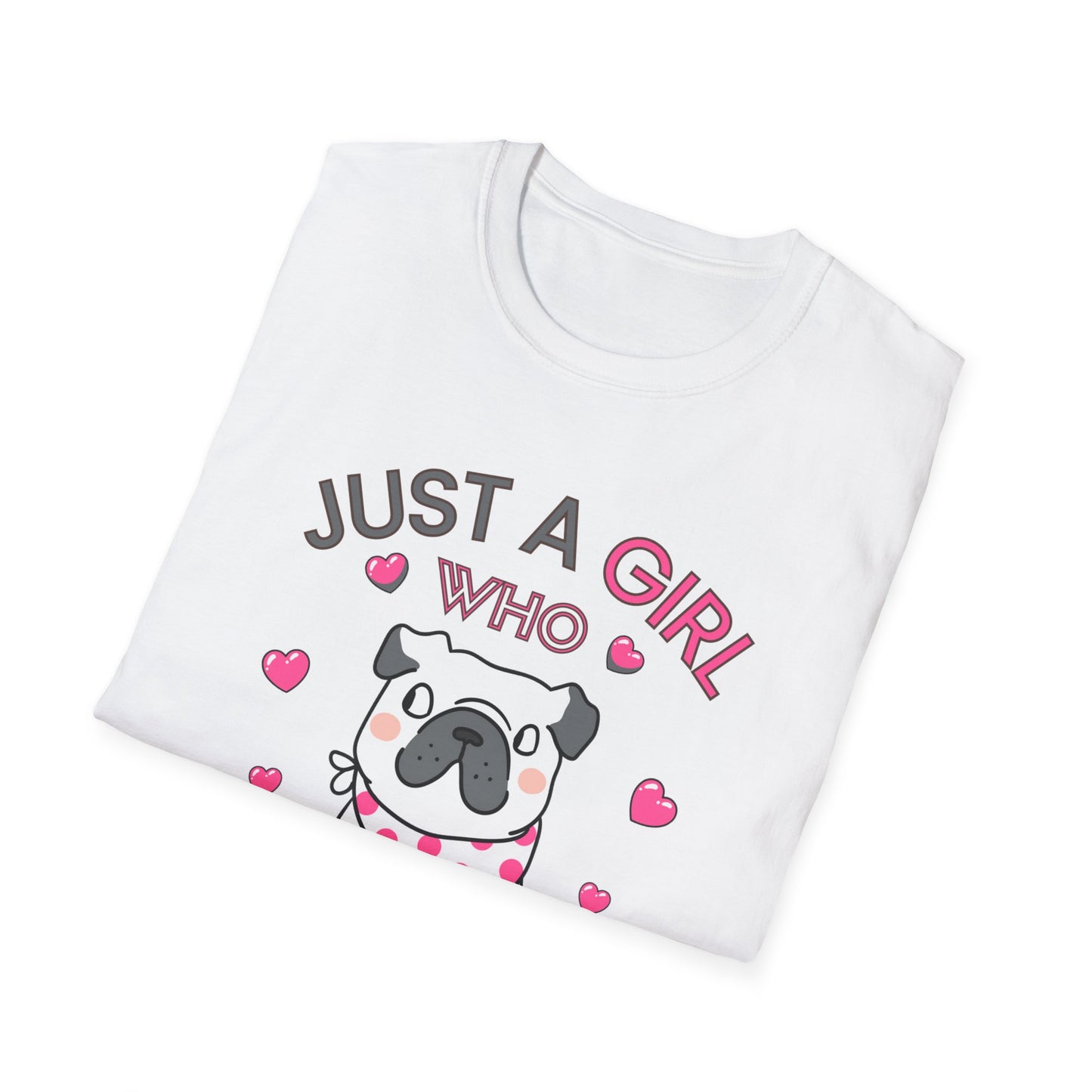 Just a Girl Dogs, Unisex Softstyle T-Shirt