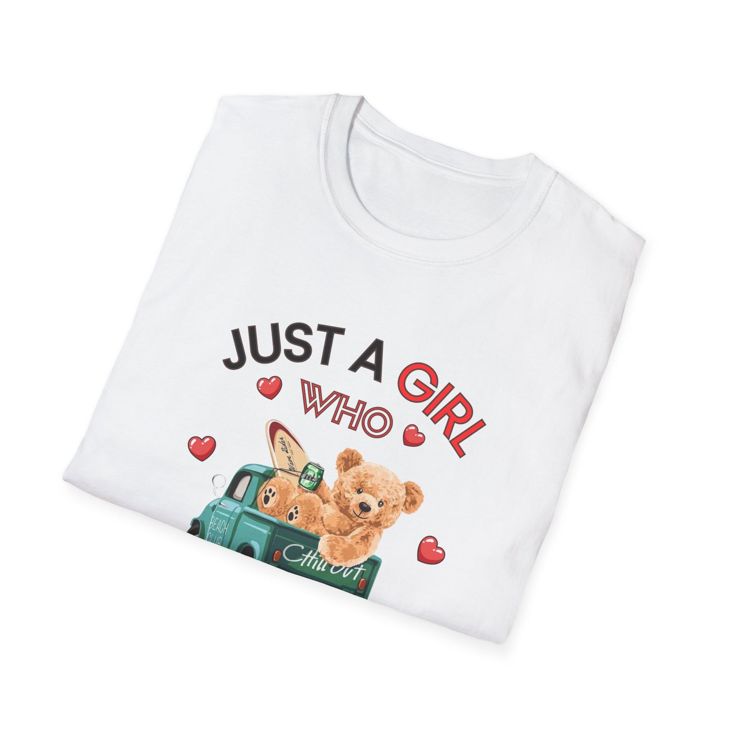 Just a Girl Teddy Bears, Unisex Softstyle T-Shirt