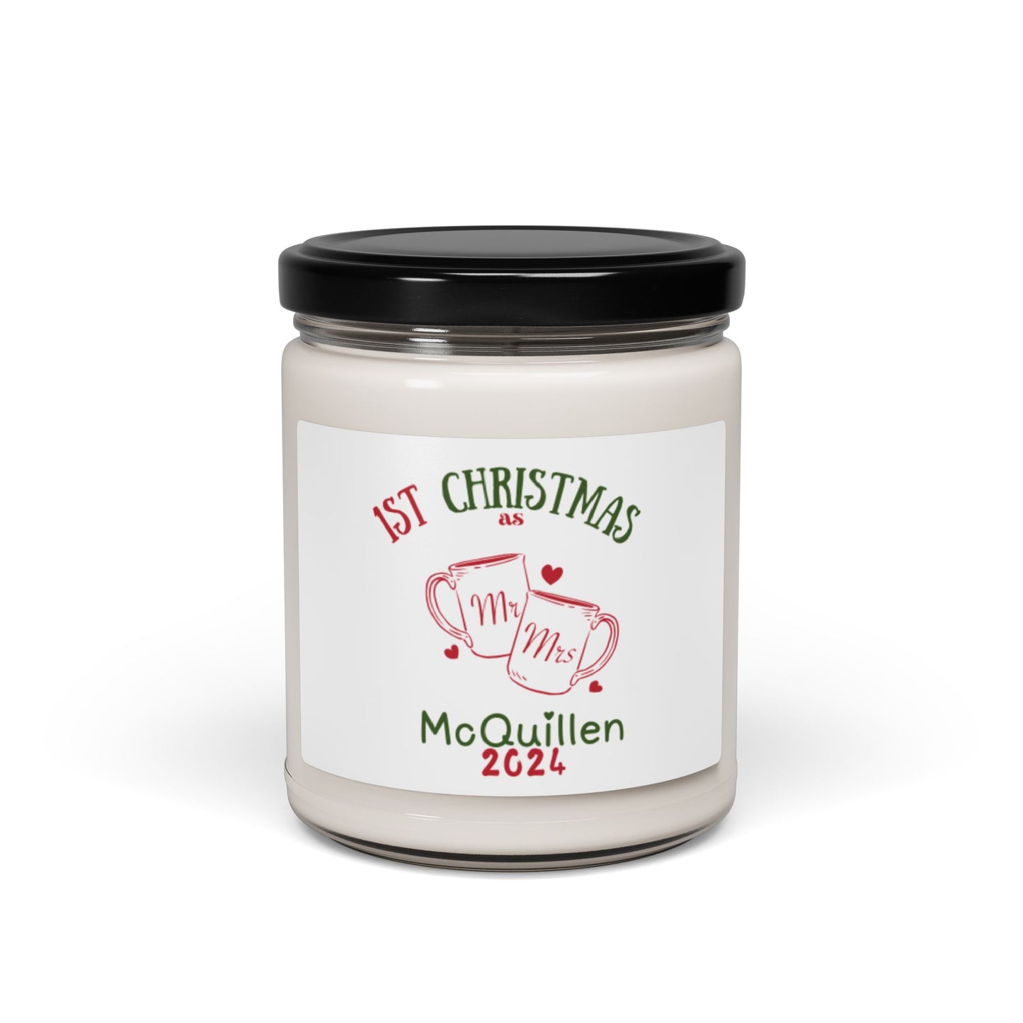 Mr. & Mrs 1st Christmas Wedding Soy Candle, 9oz