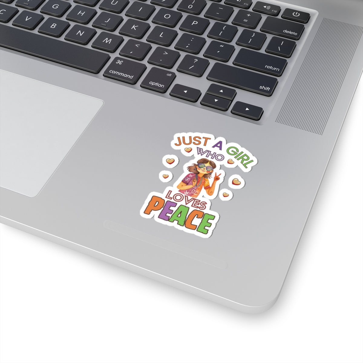 Just a Girl who loves Peace-Kiss Cut Stickers
