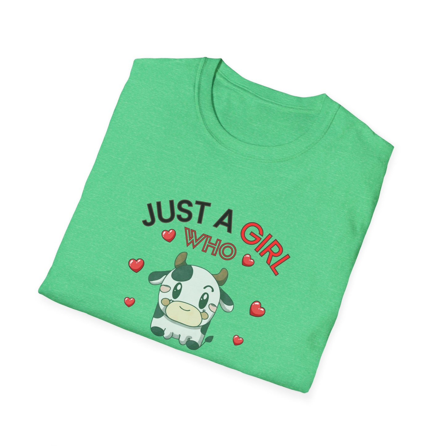 Just a Girl Cows, Unisex Softstyle T-Shirt