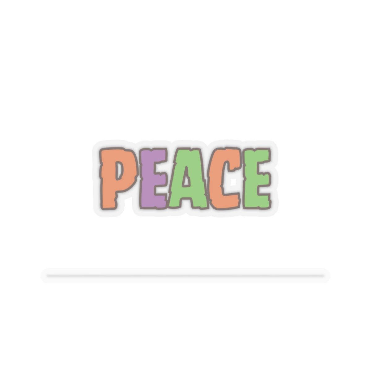 Girl who loves Peace-Cut Stickers