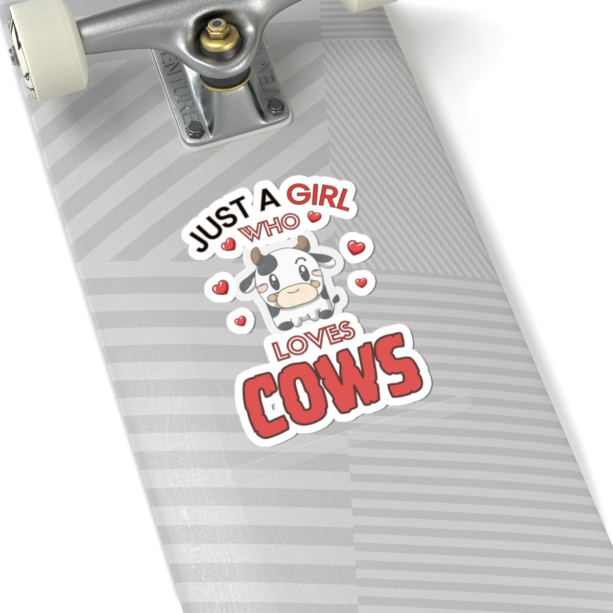 Just a Girl who loves Cows-Kiss Cut Stickers