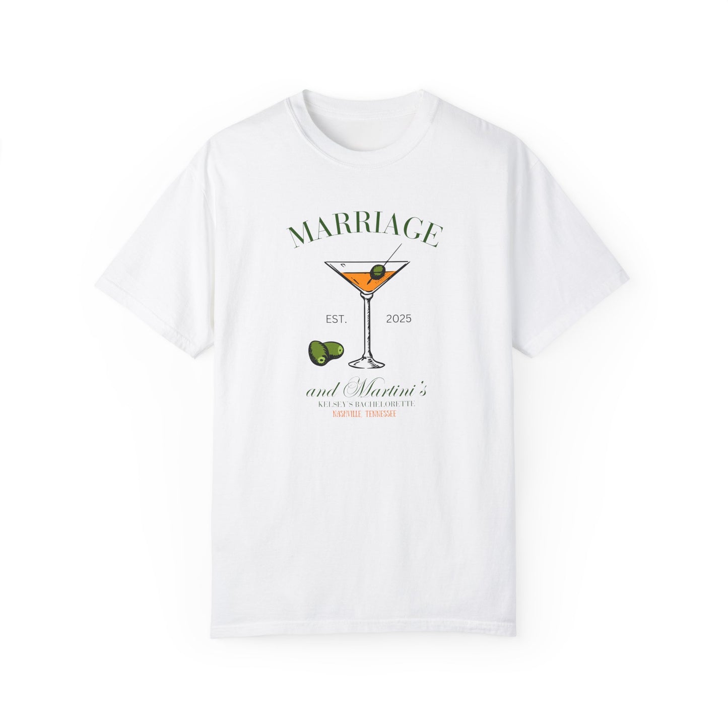 Marriage and Martini Bride to Be T- Shirt