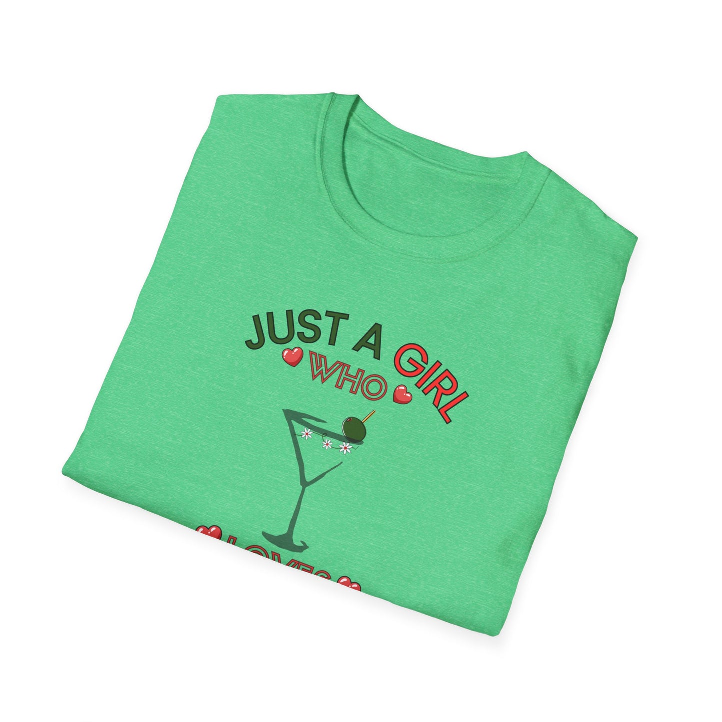Just a Girl who Love Martinis, Unisex Softstyle T-Shirt