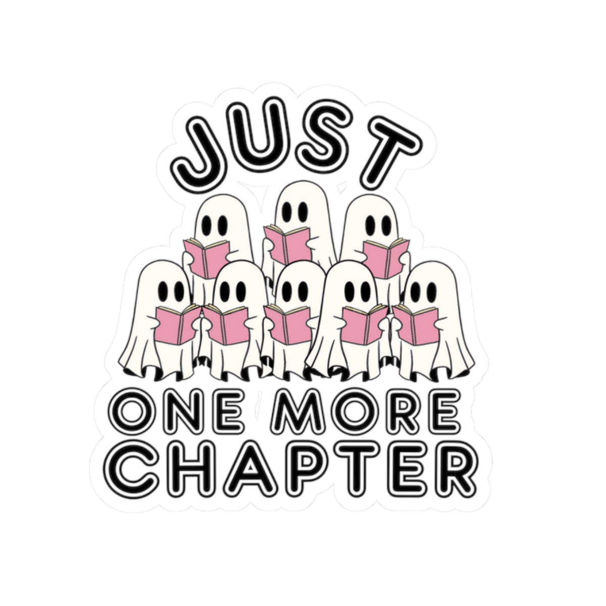 Ghost Book Boo, Kiss-Cut Stickers