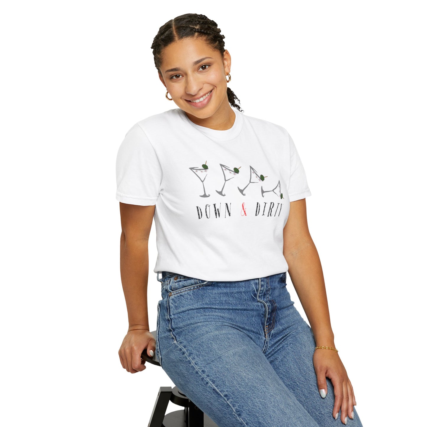 Down and Dirty Martini, Unisex Garment-Dyed T-shirt
