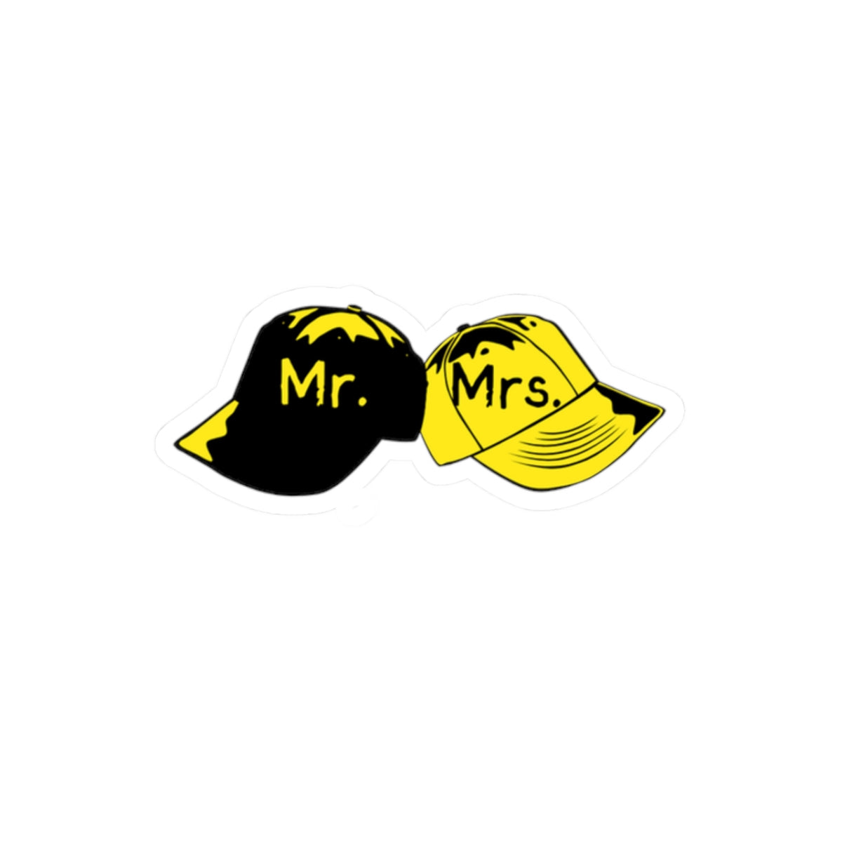 Mr & Mrs Steeler Football, Kiss-Cut Stickers