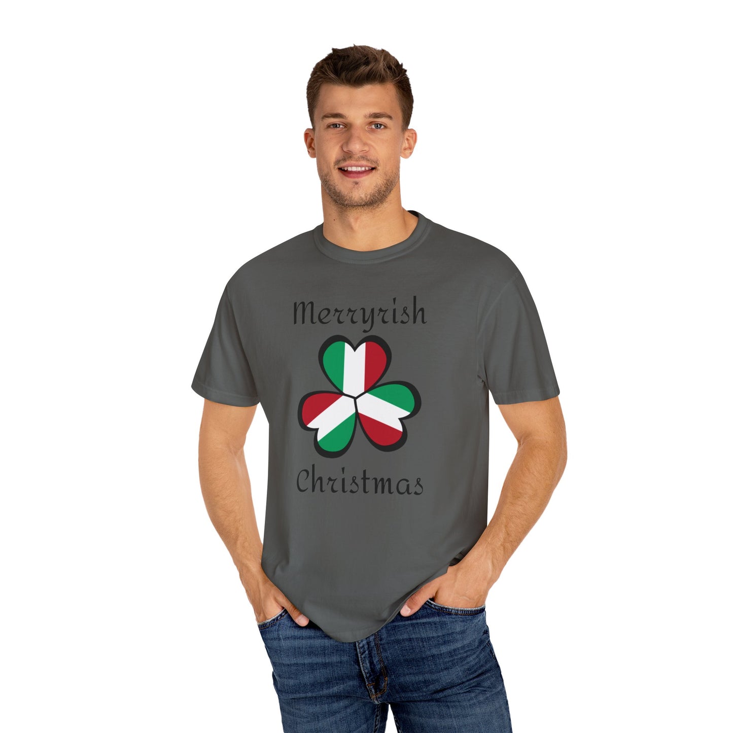 Merryirish Christmas, Unisex Garment-Dyed T-shirt