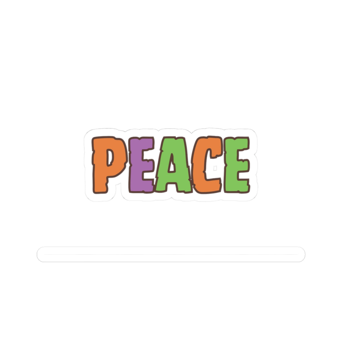 Girl who loves Peace-Cut Stickers