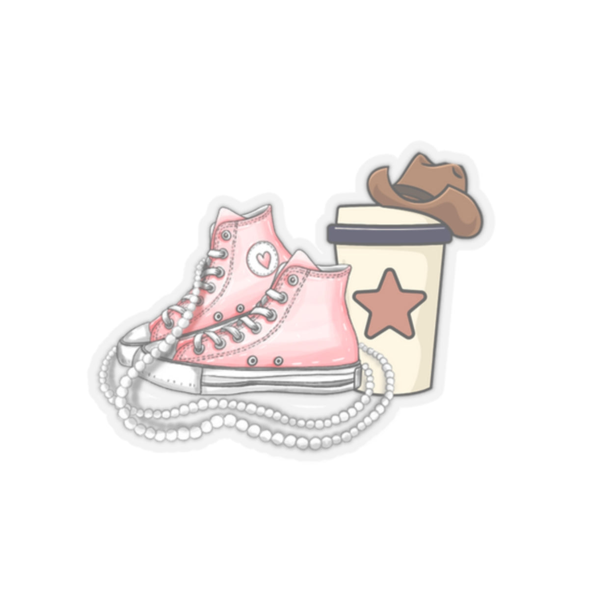 Boujee Shoes and Pearls, Kiss-Cut Stickers