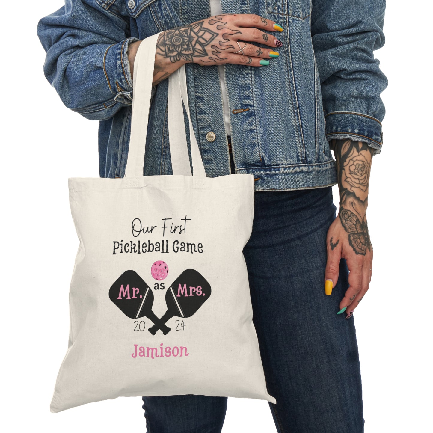 Pickleball 1st Anniversary Gift Natural Tote Bag