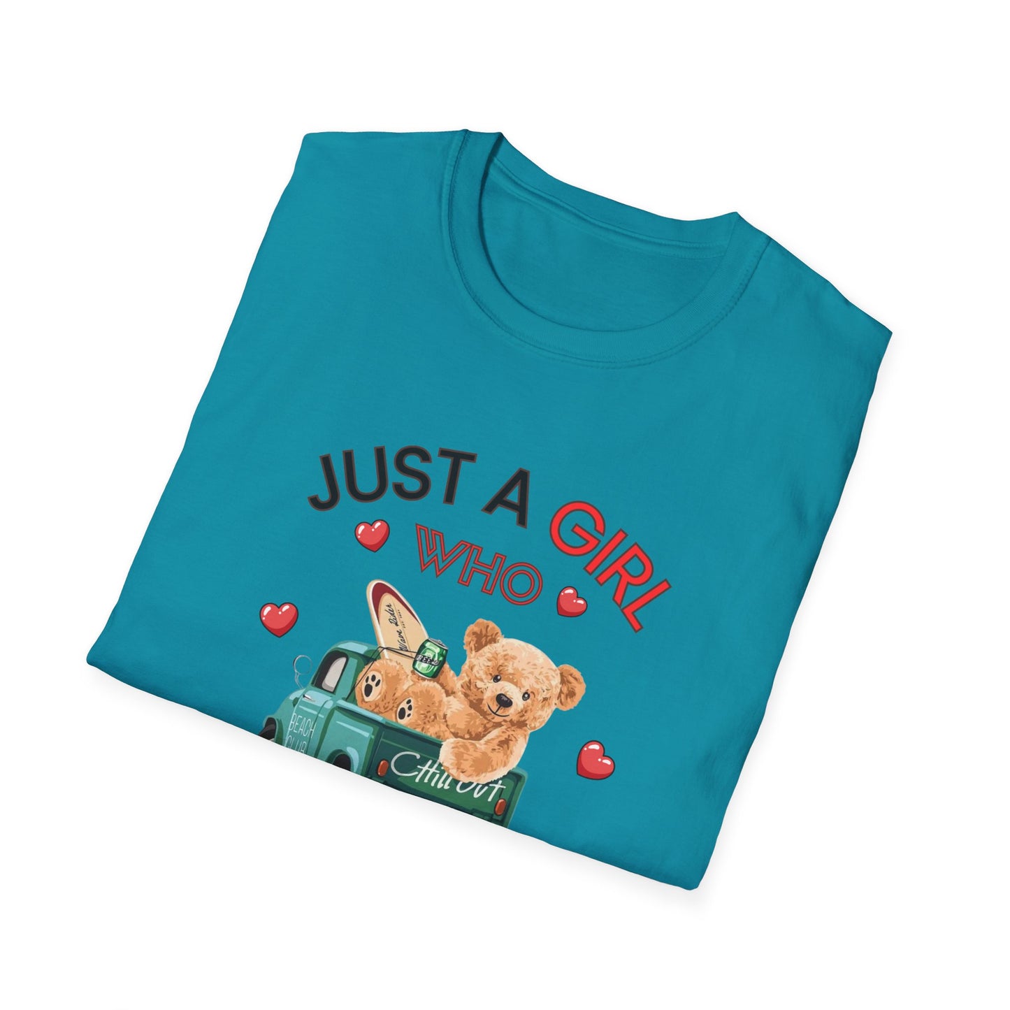 Just a Girl Teddy Bears, Unisex Softstyle T-Shirt