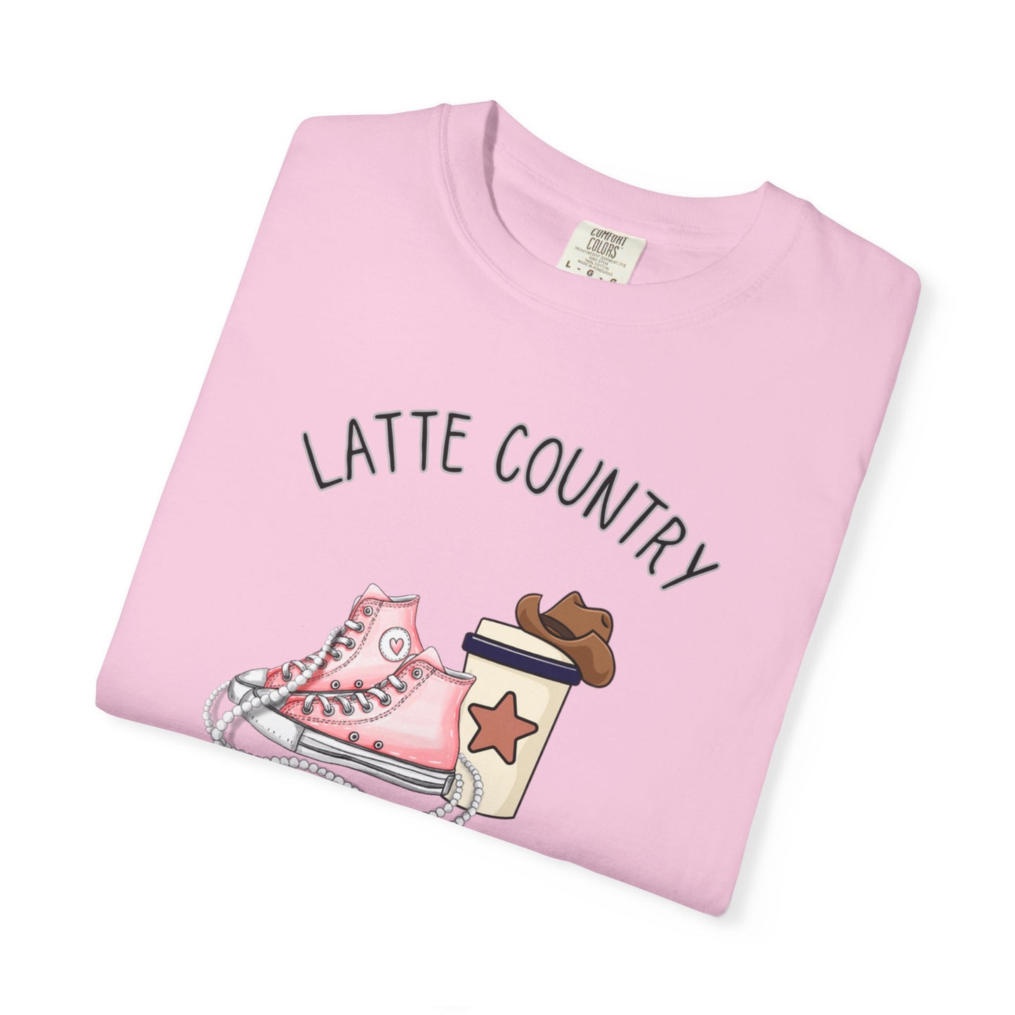 Kinda Country Latte Boujee, Unisex Garment-Dyed T-shirt